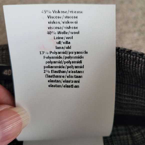 Atelier Gardeur Dora Slim Fit grey plaid straight leg pants size 10 - Picture 13 of 14